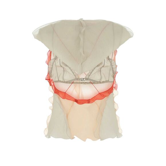 Fendi Women Light Pink Chiffon Top - Picture 2 of 2